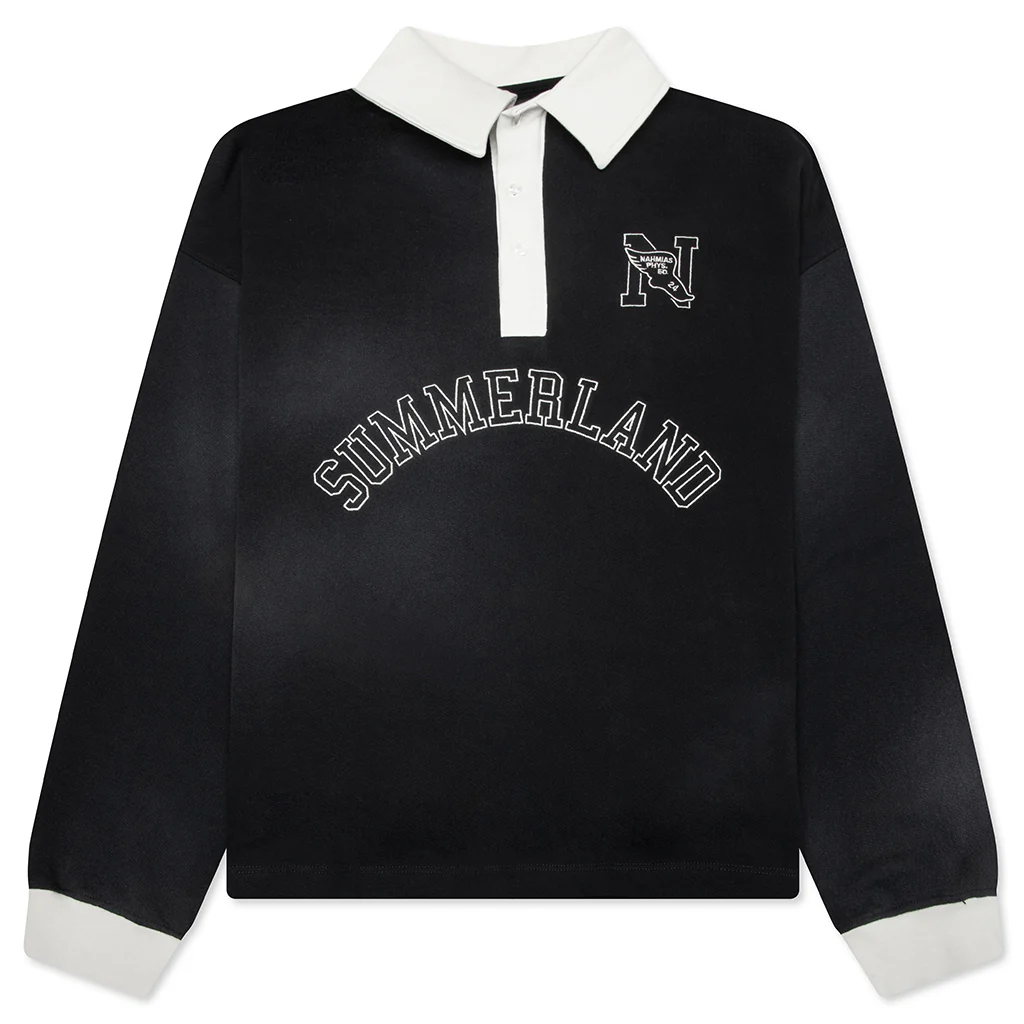 "N" L/S Polo - Black