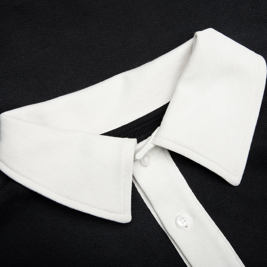 "N" L/S Polo - Black - Image 3