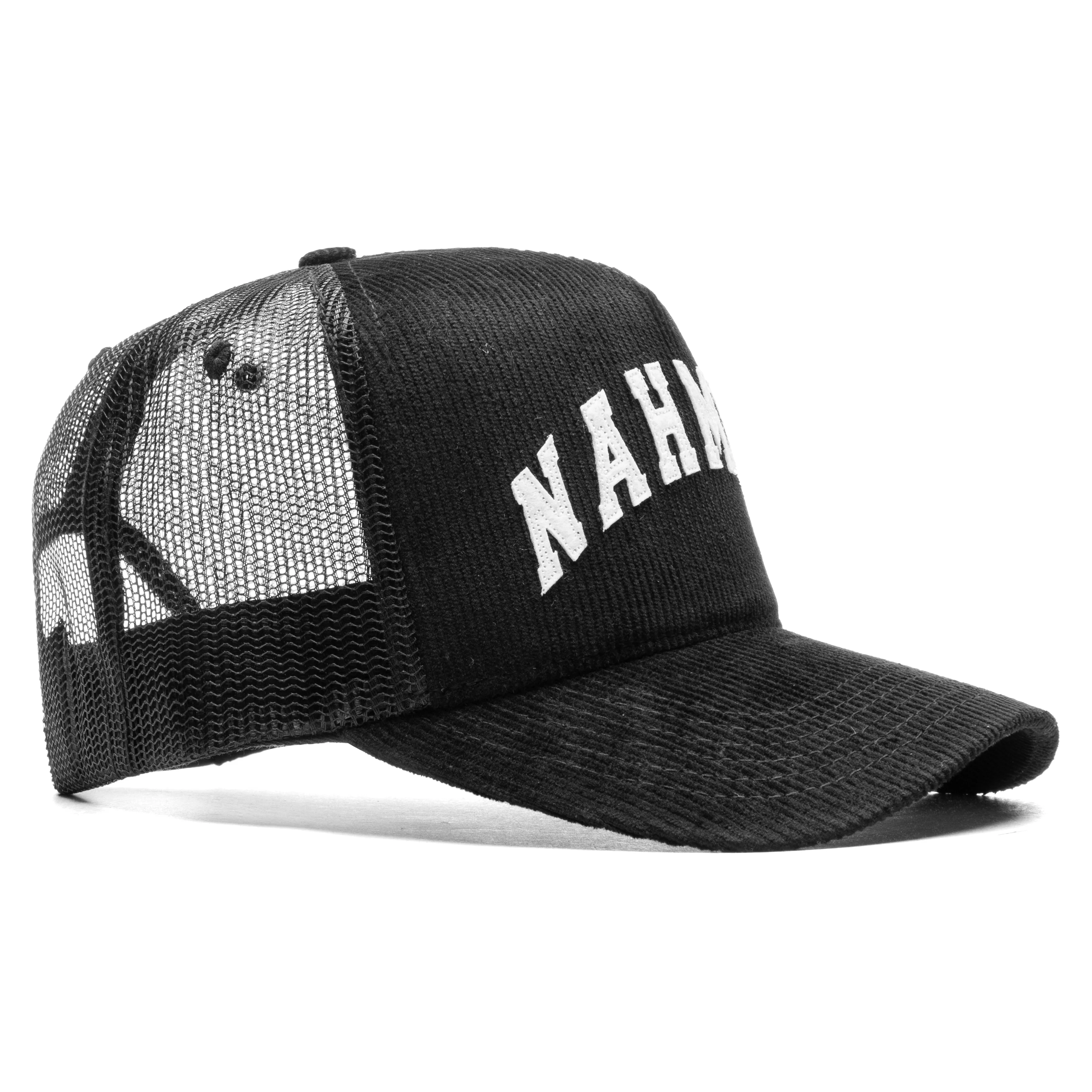 Nahmias Varsity Corduroy Trucker Hat - Black - Image 3