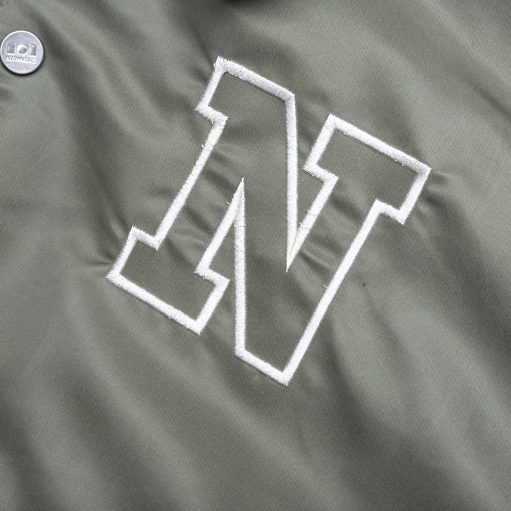 Nylon Hooded Bomber - Army Green - Image 3