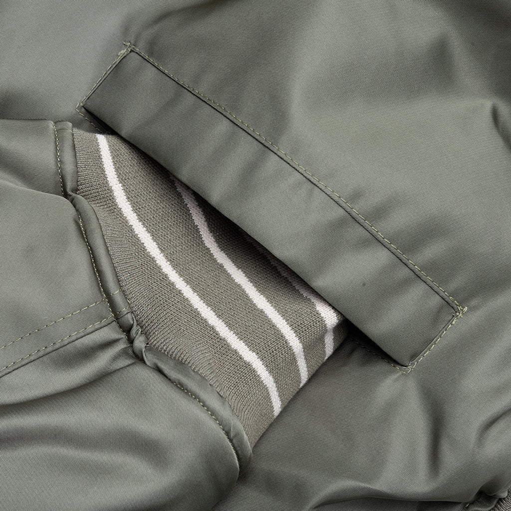 Nylon Hooded Bomber - Army Green - Image 4