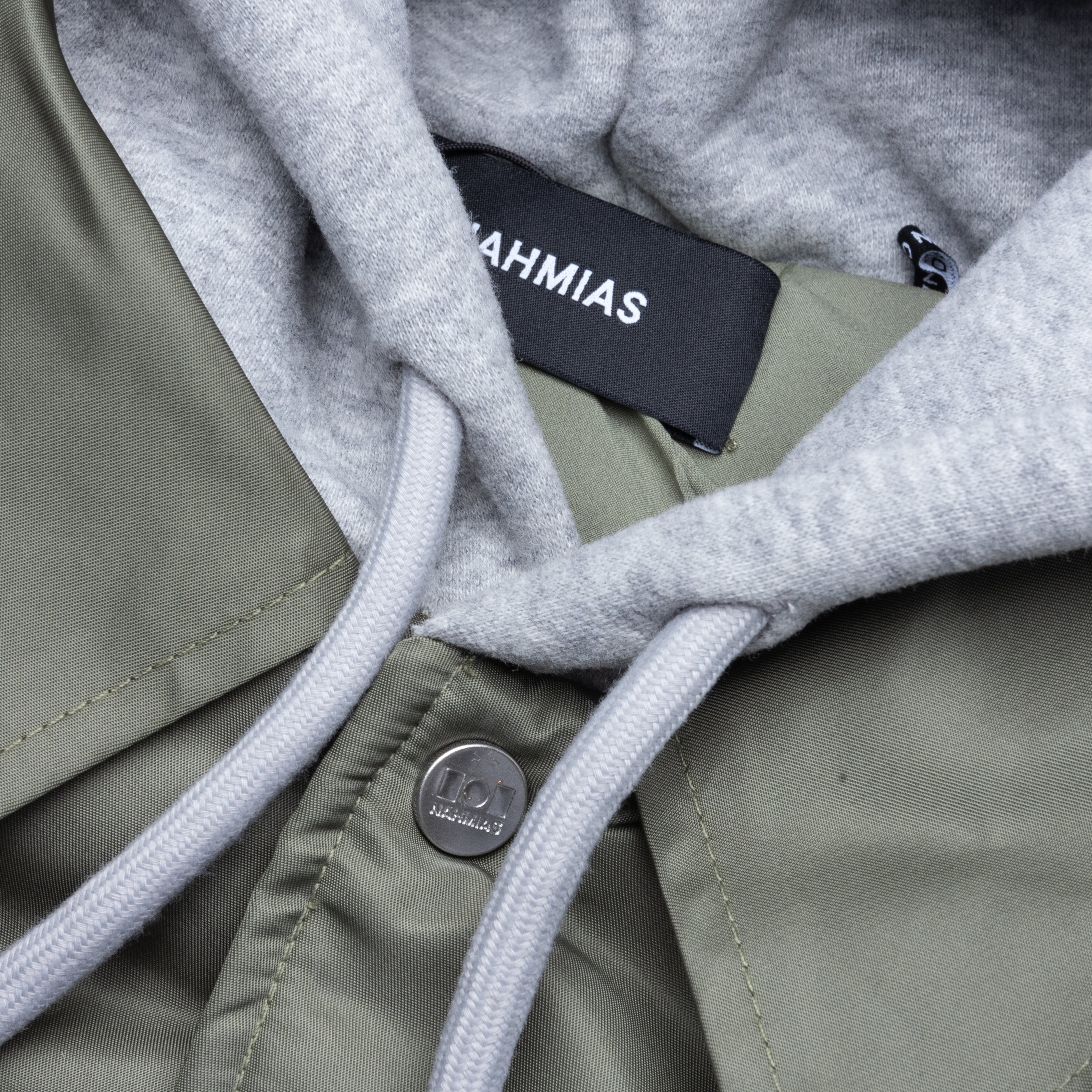 Nylon Hooded Bomber - Army Green - Image 5