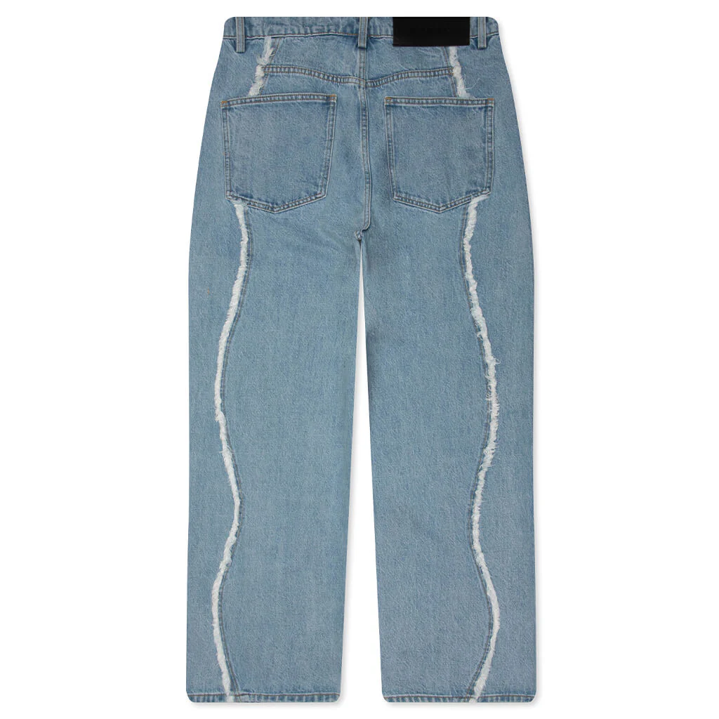 Stone Wash Ollie Denim - Light Indigo Denim - Image 2