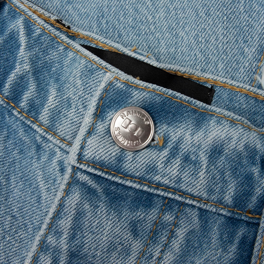 Stone Wash Ollie Denim - Light Indigo Denim - Image 3