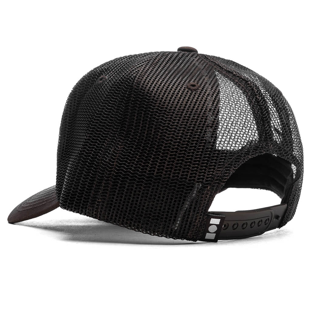 Studded Nahmias Marque Trucker Hat - Brown - Image 4