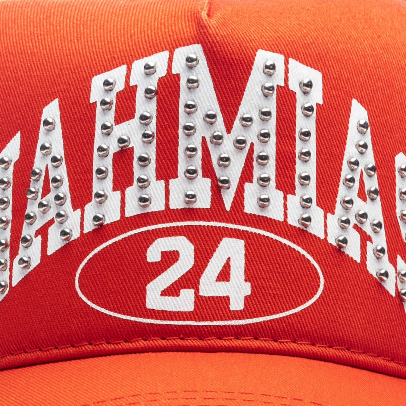 Studded Nahmias Marque Trucker Hat - Orange - Image 2