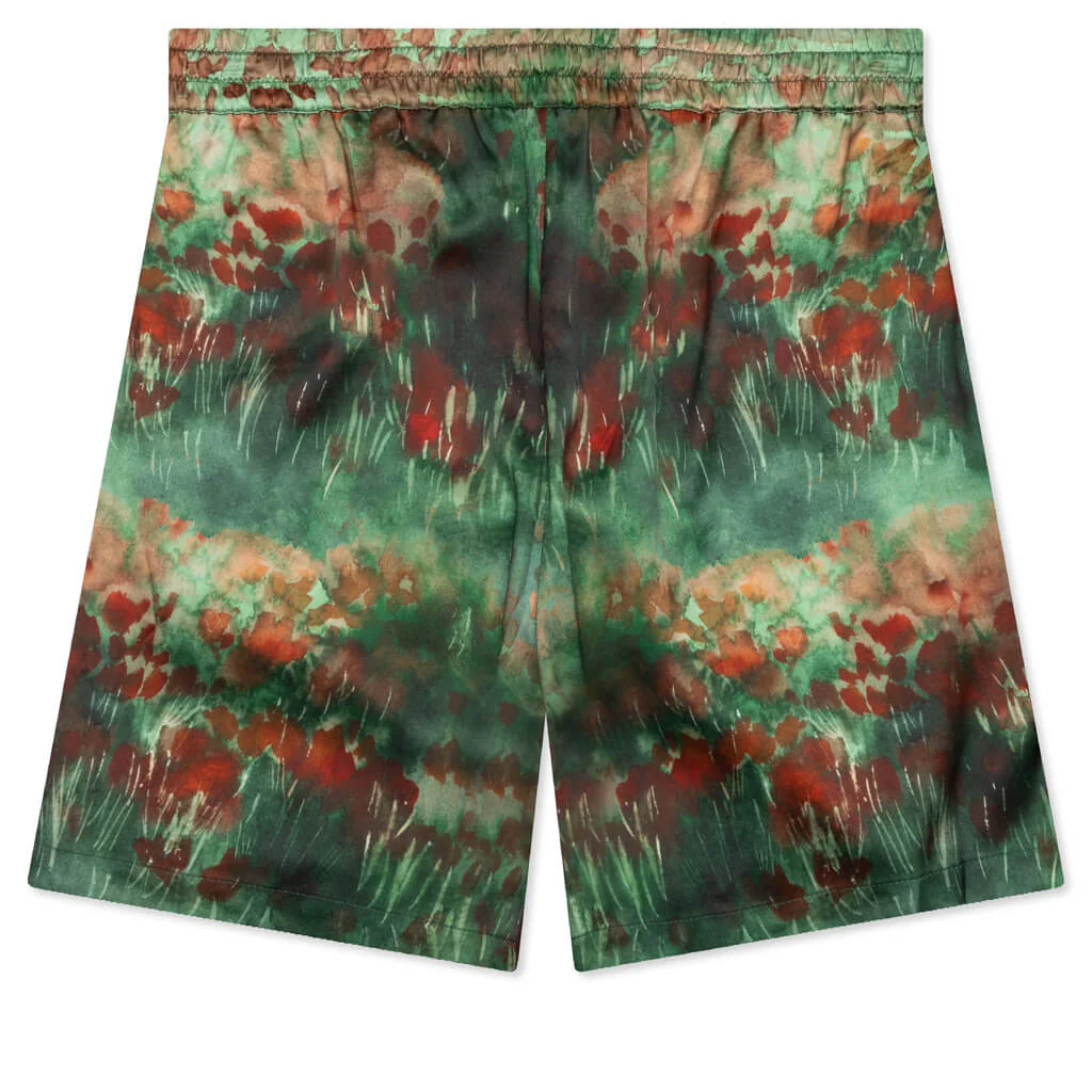 Summerland Sunset Silk Shorts - Landscape Poppies - Image 2