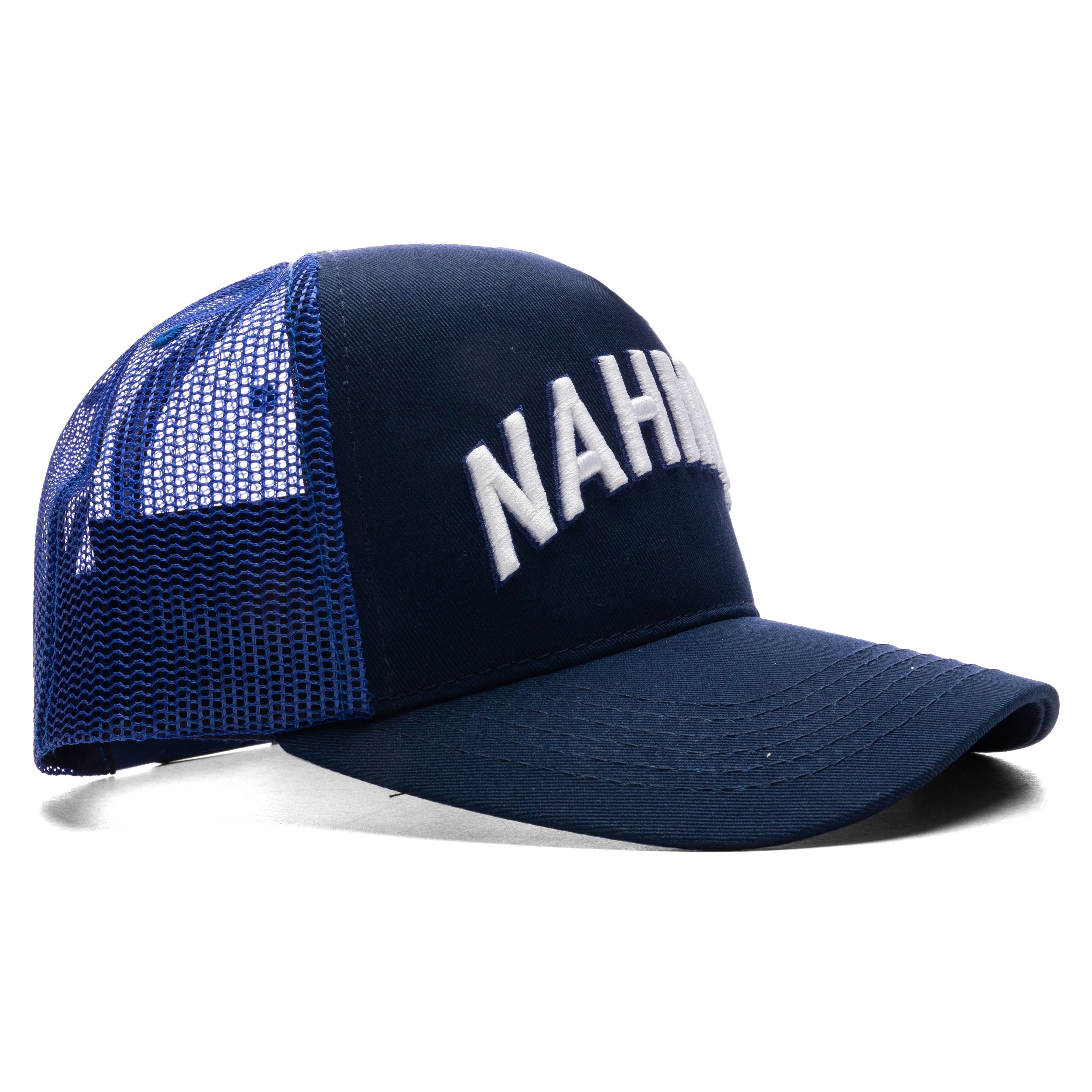 Varsity 'Nahmias' Trucker Hat - Azul Canvas - Image 3