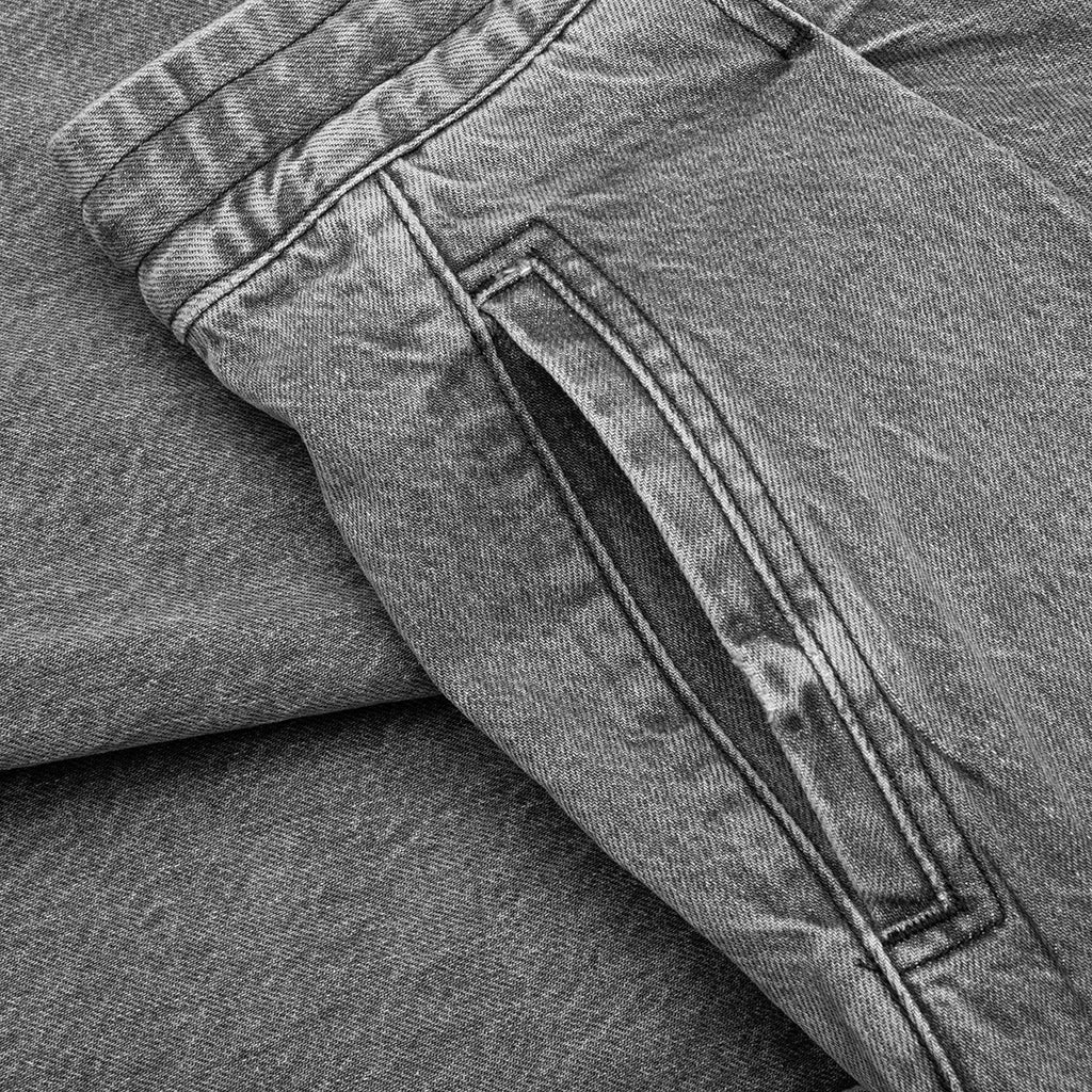 Washed Pleated Cargo Shorts - Grey Wash - Image 4