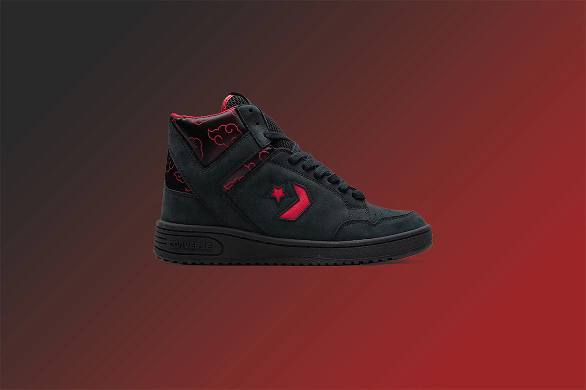 Converse x Naruto Itachi Weapon Mid - Black/Red/Moonbathe - Image 5