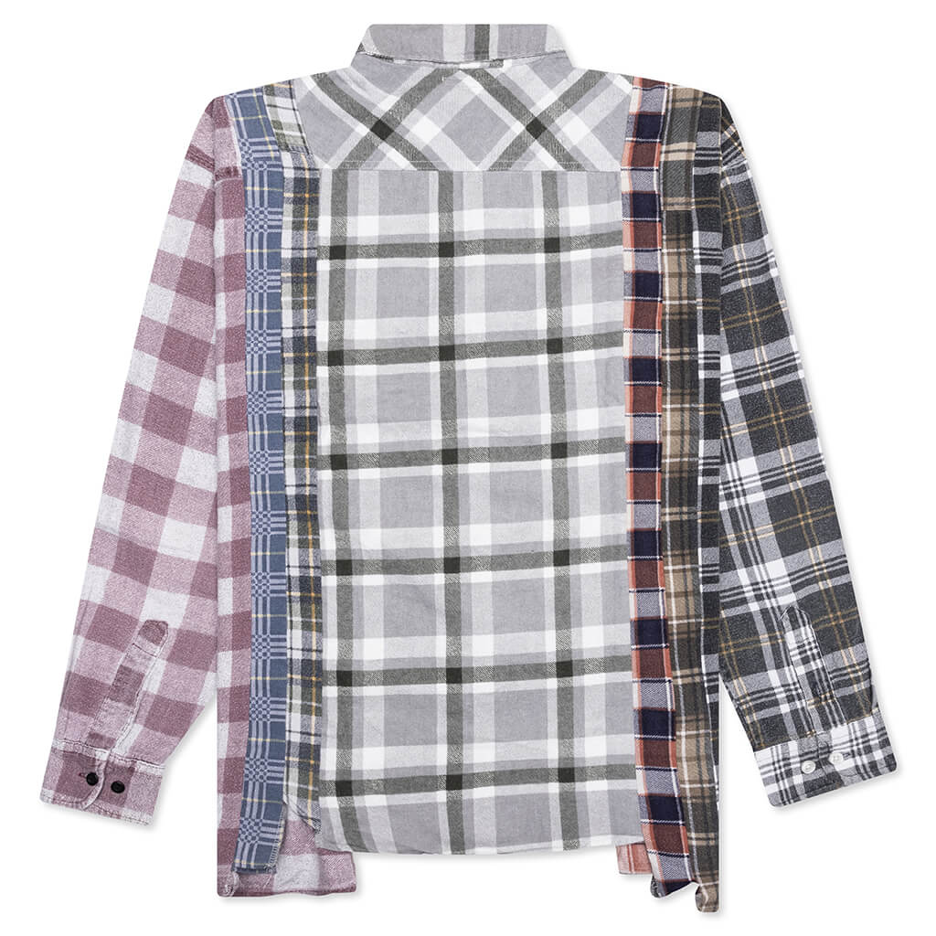 7 Cuts Wide Flannel Shirt - Assorted - Image 2