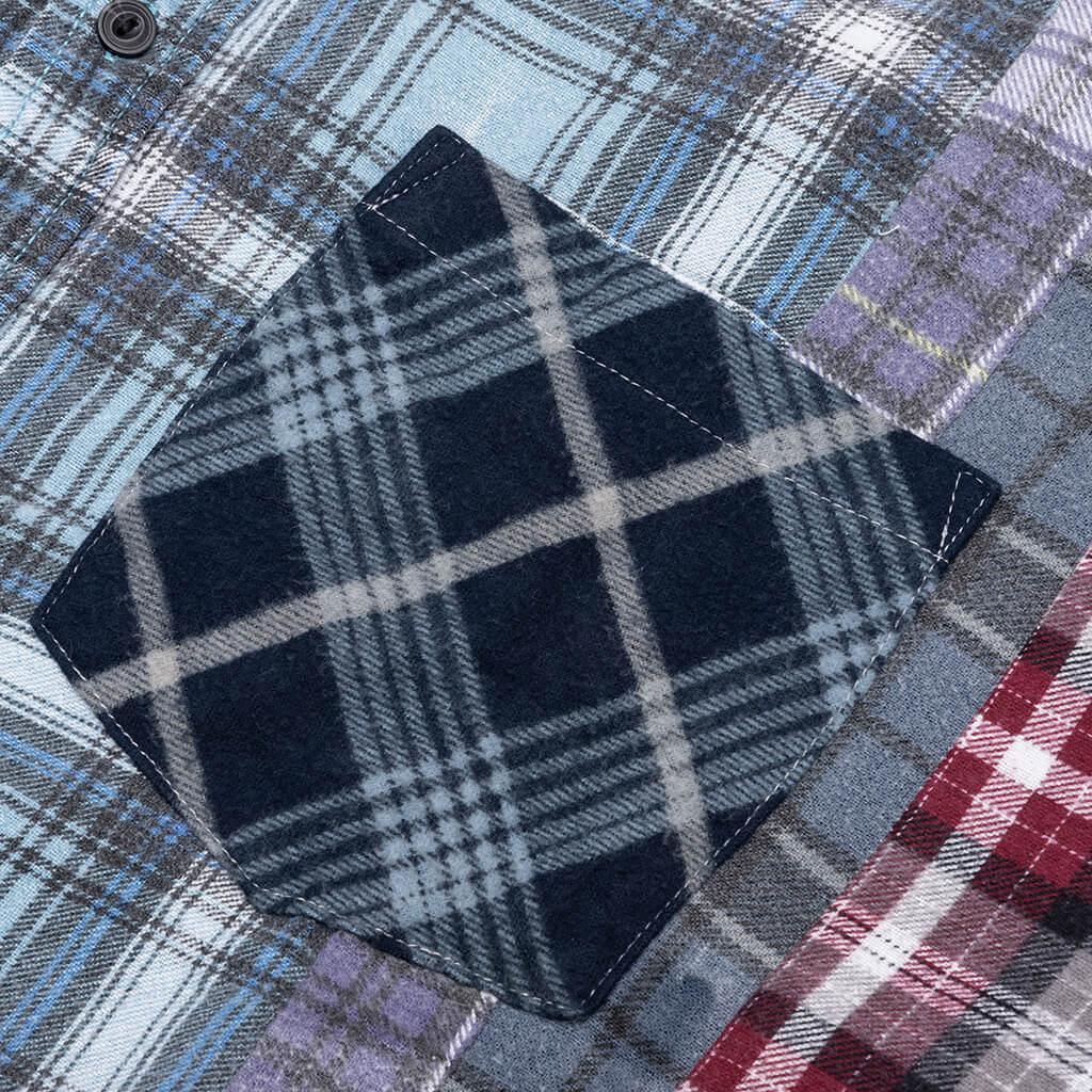 7 Cuts Wide Flannel Shirt - Assorted - Image 4