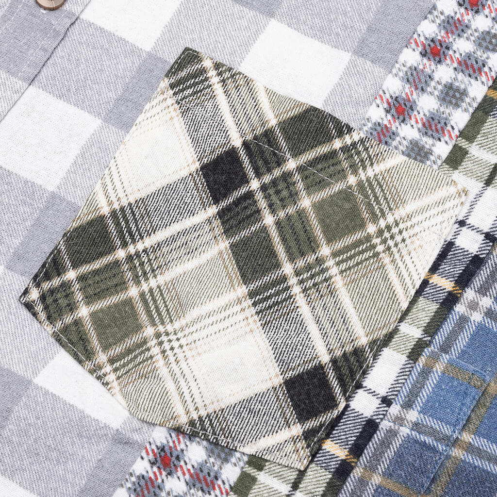 7 Cuts Wide Flannel Shirt - Assorted - Image 4