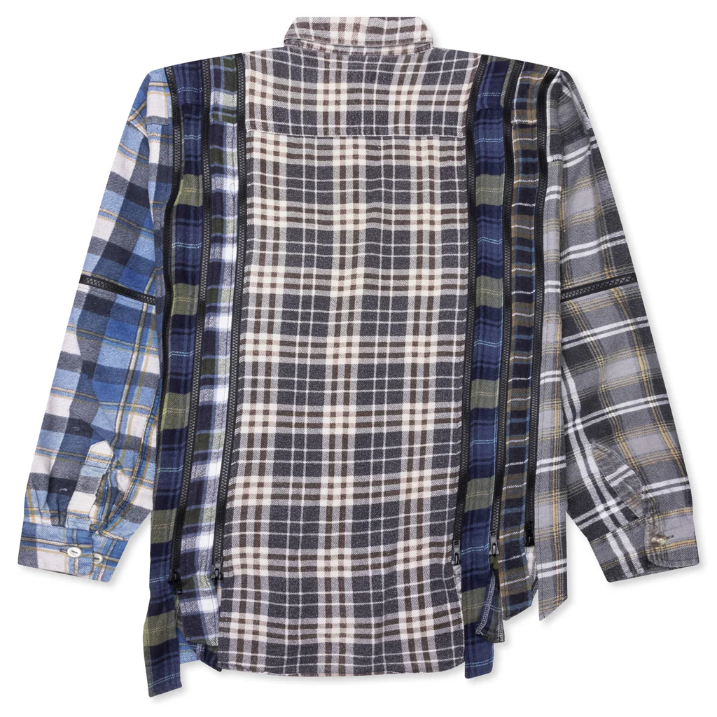 7 Cuts Zipped Wide Shirt - Assorted - Image 2