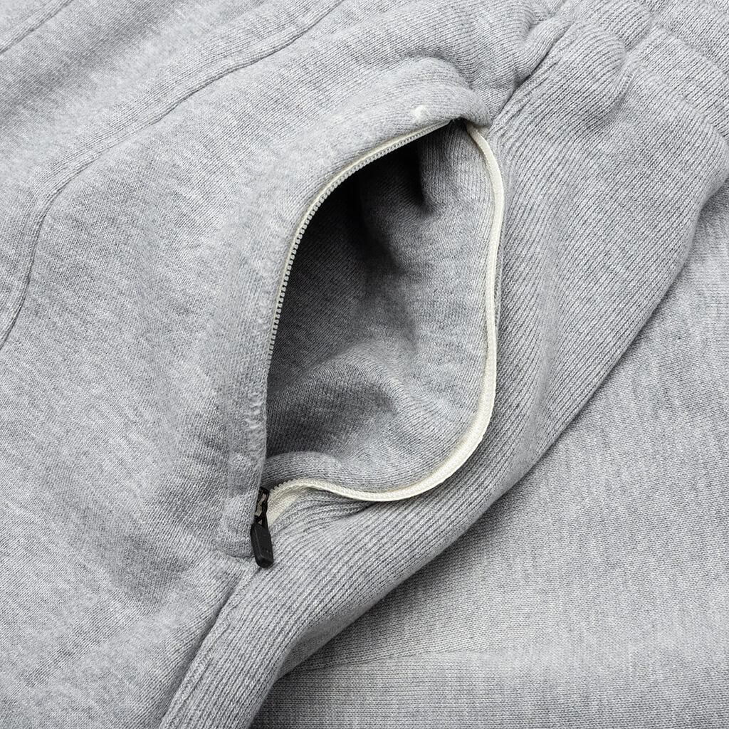 Cotton French Terry Deconstructed Sweatpant - Heather Grey - Image 4