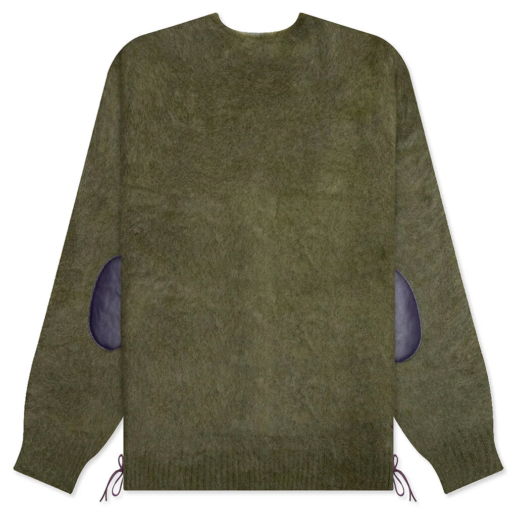 EP Mohair Cardigan - Olive - Image 2