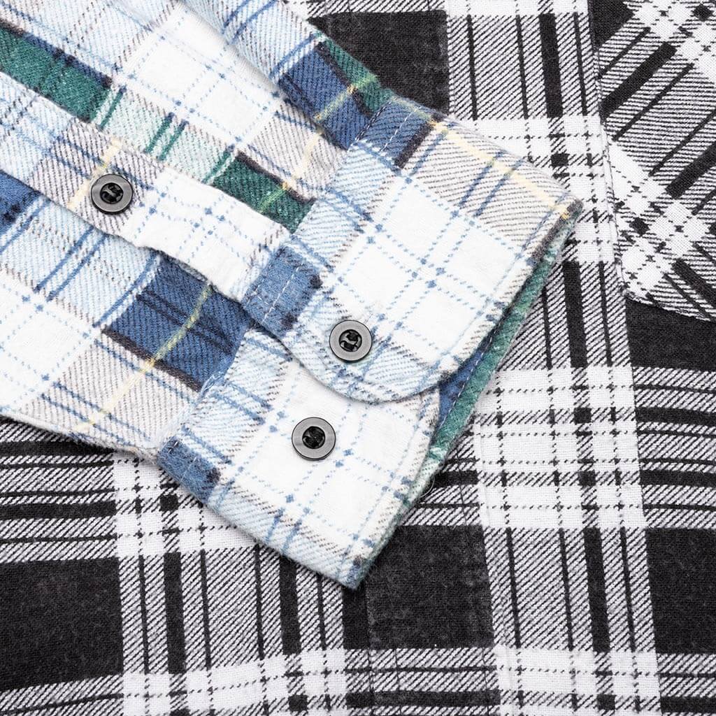 Flannel Shirt 7 Cuts Zipped Wide Shirt - Assorted - Image 5