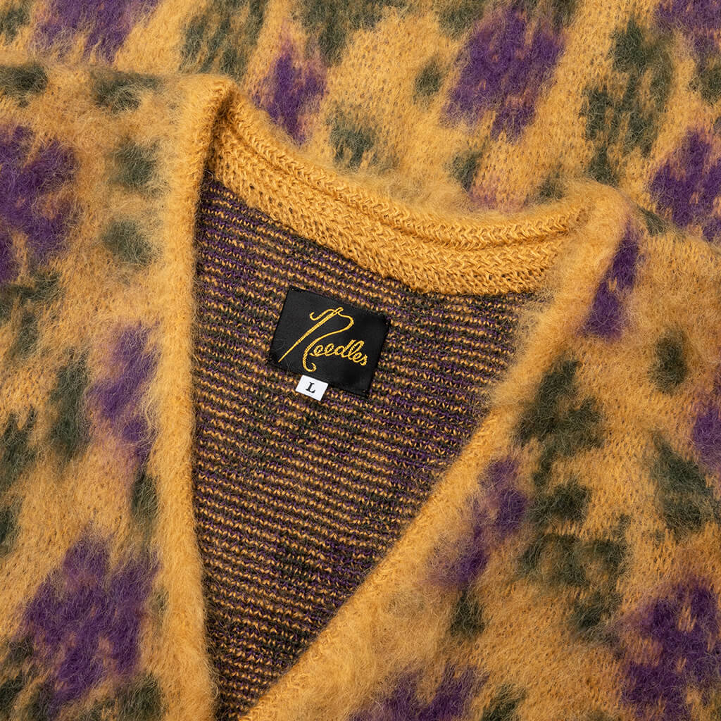 Mohair Cardigan Flower - Yellow - Image 3