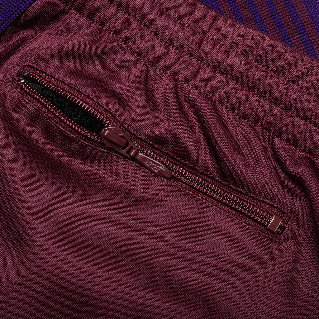 Narrow Track Pant Poly Smooth - Wine - Image 4