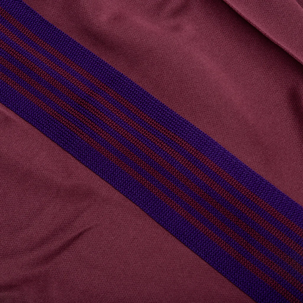 Narrow Track Pant Poly Smooth - Wine - Image 5