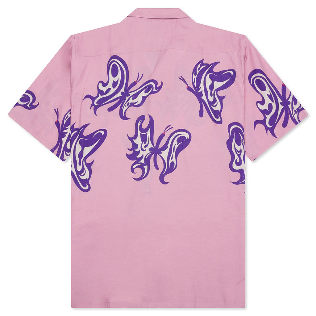 Needles x Kae Tanaka Kt Papillon S/S One-Up Shirt - Old Rose - Image 2