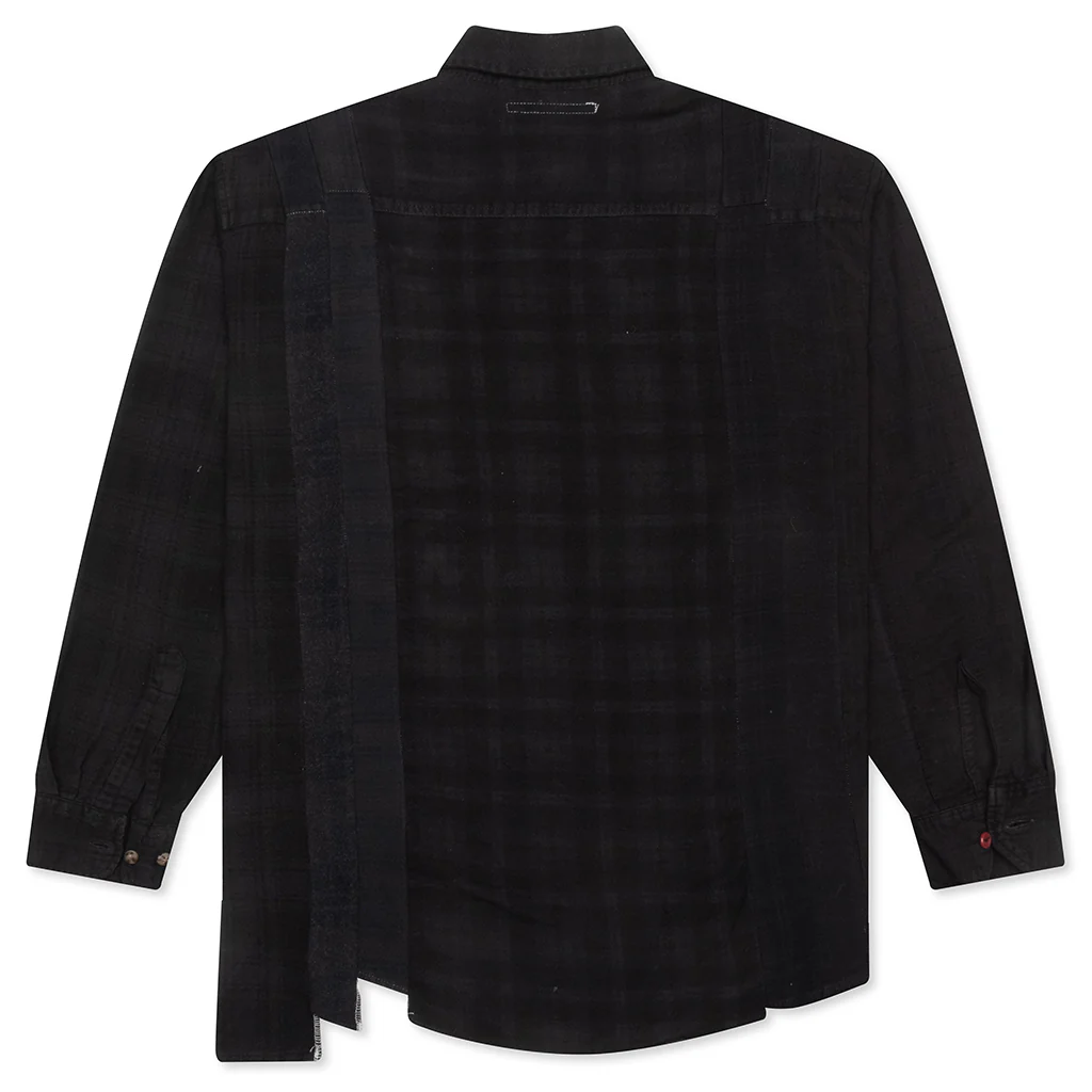 Over Dye 7 Cuts Shirt - Black - Image 2