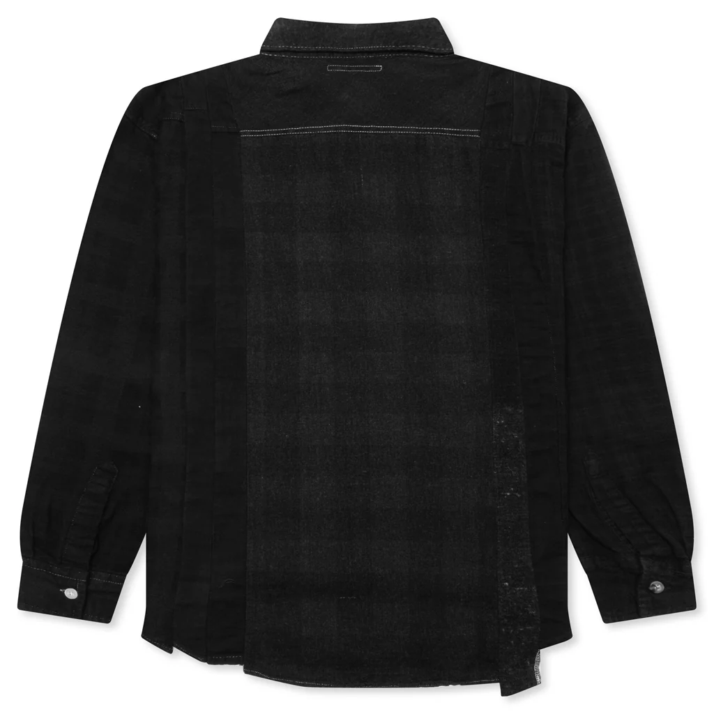 Over Dye 7 Cuts Shirt - Black - Image 2