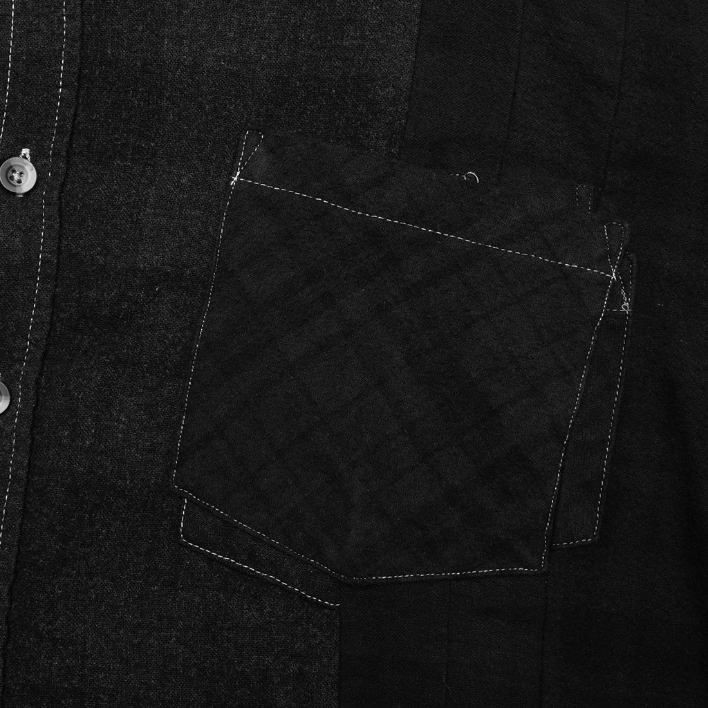 Over Dye 7 Cuts Shirt - Black - Image 4