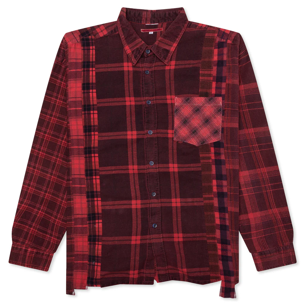 Over Dye 7 Cuts Shirt - Red