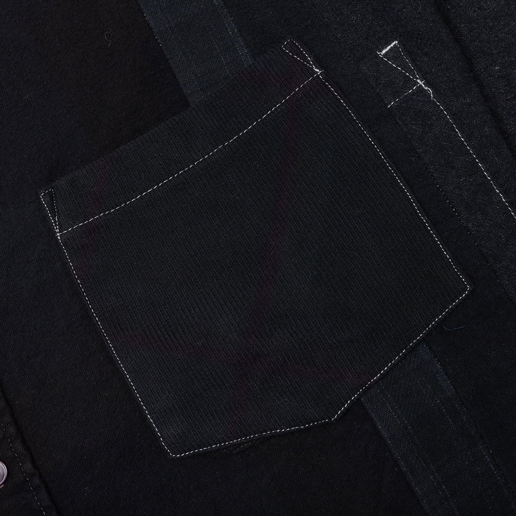 Over Dye 7 Cuts Wide Shirt - Black - Image 4