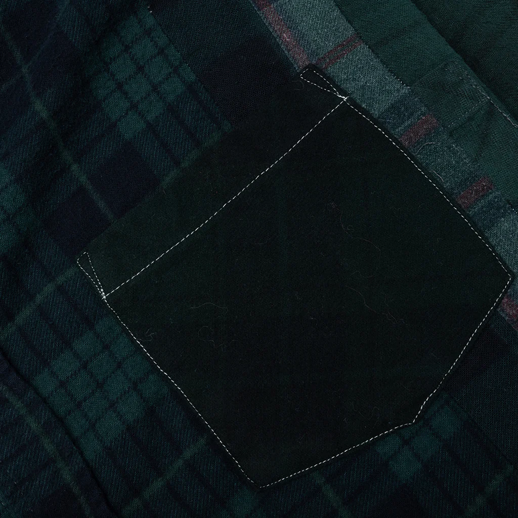 Over Dye 7 Cuts Wide Shirt - Green - Image 3
