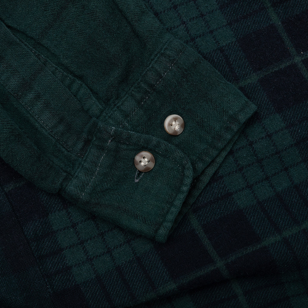 Over Dye 7 Cuts Wide Shirt - Green - Image 4