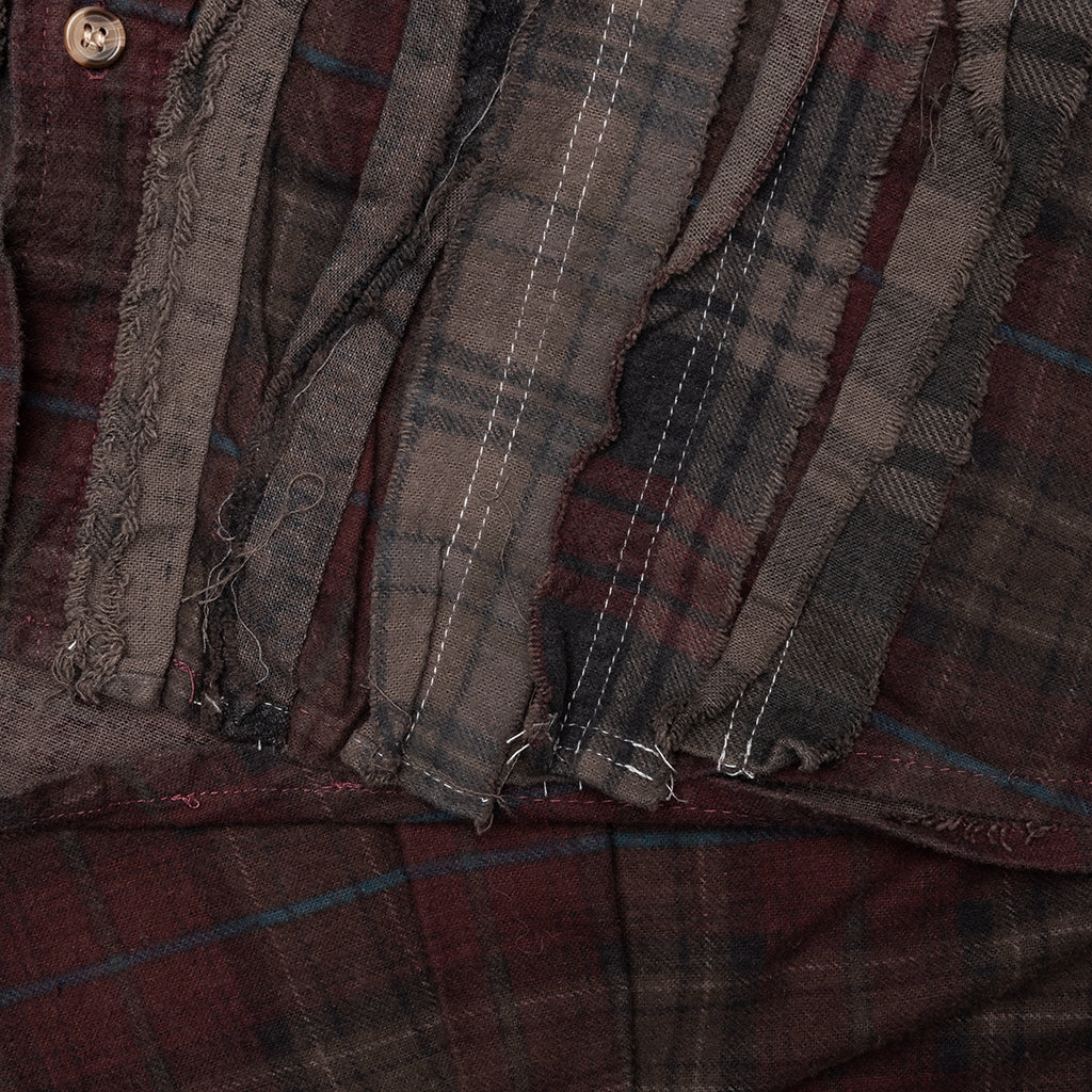 Over Dyed Ribbon Shirt - Brown - Image 5