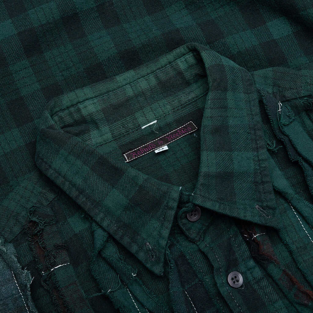 Over Dyed Ribbon Shirt - Green - Image 5