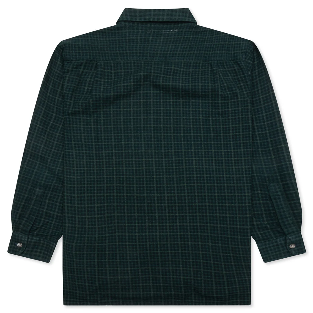 Over Dyed Ribbon Shirt - Green - Image 2