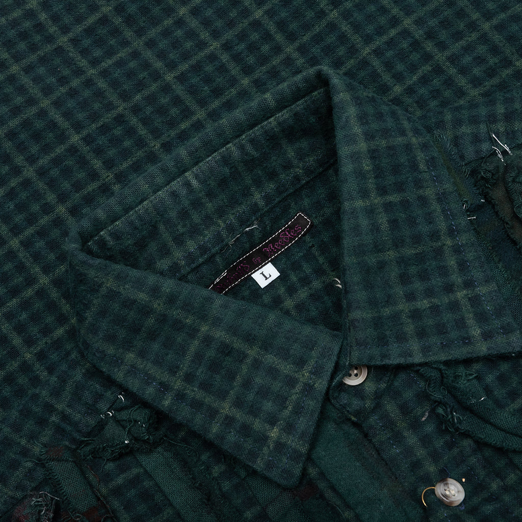 Over Dyed Ribbon Shirt - Green - Image 3