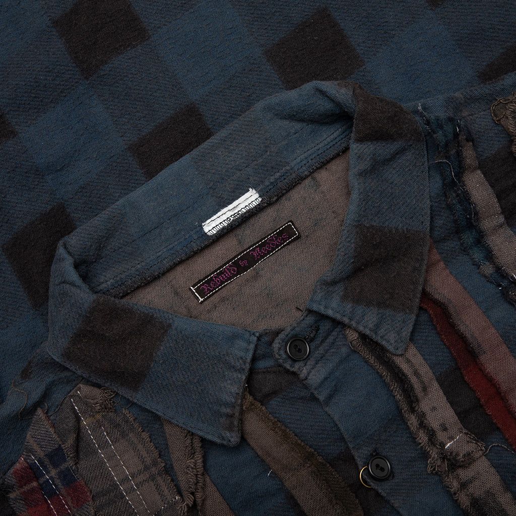 Over Dyed Ribbon Wide Shirt - Brown - Image 3