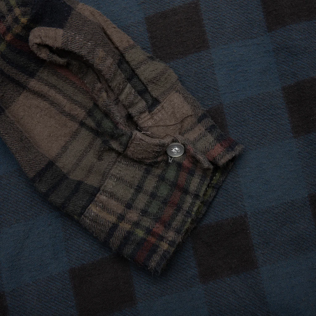 Over Dyed Ribbon Wide Shirt - Brown - Image 5