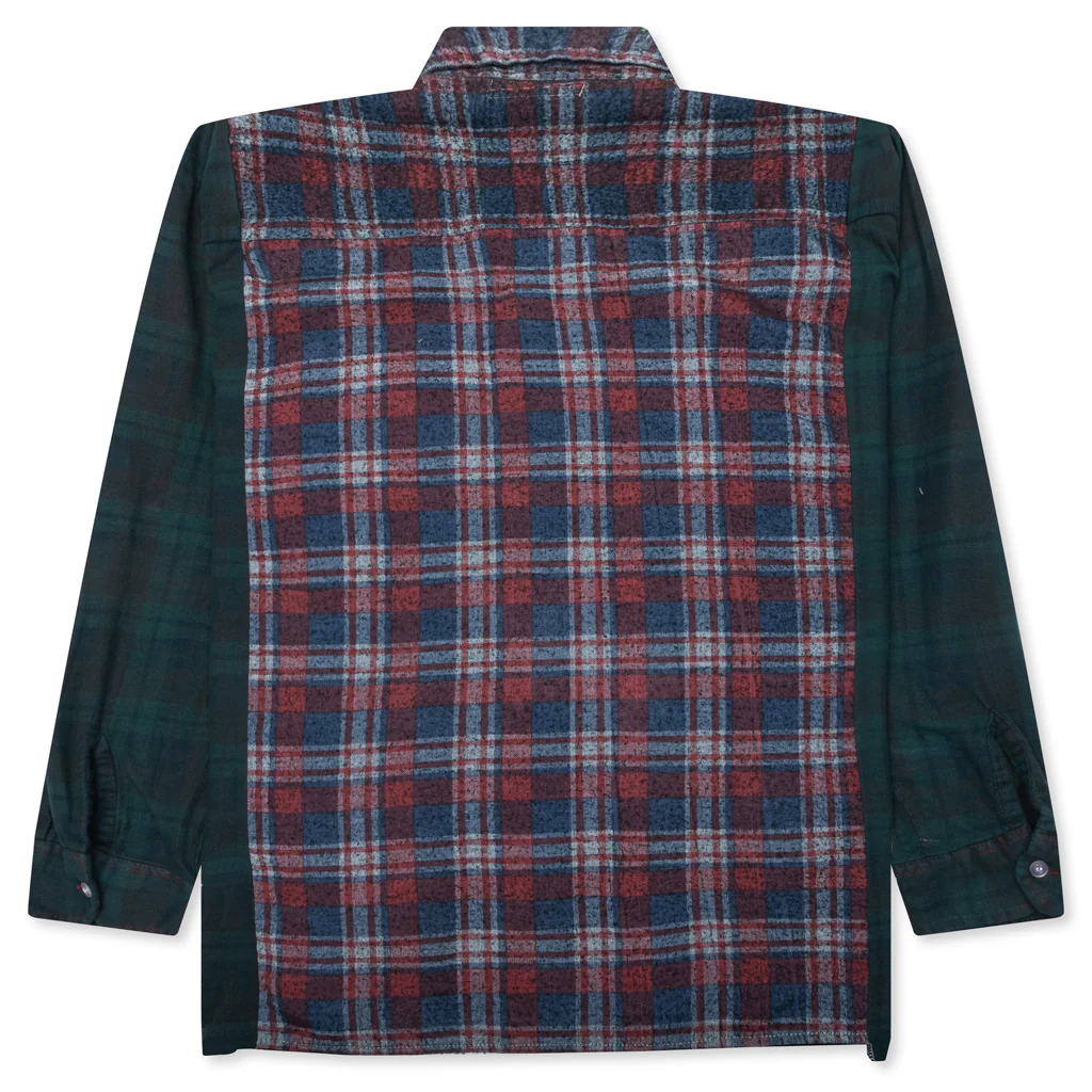 Over Dyed Ribbon Wide Shirt - Green - Image 2