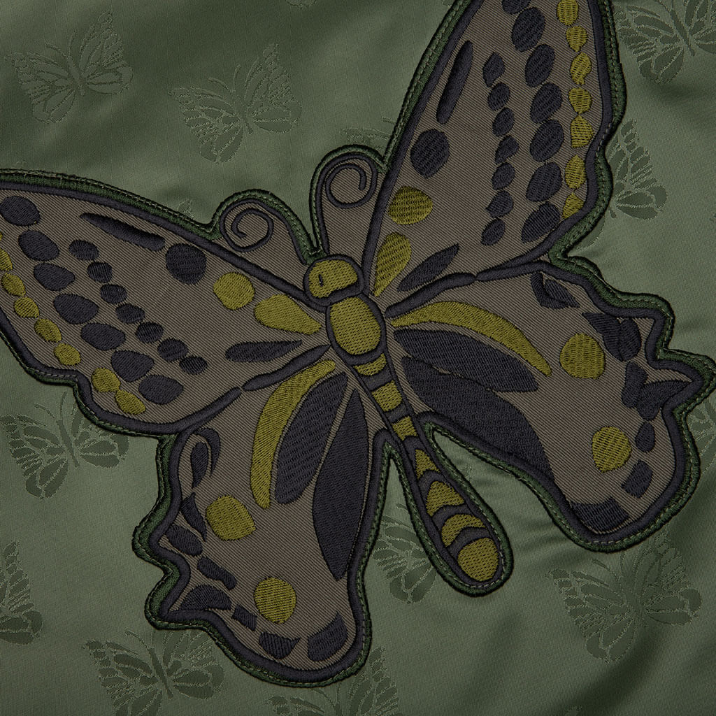 Papillon Jacquard Sateen Radio Vest - Olive - Image 3