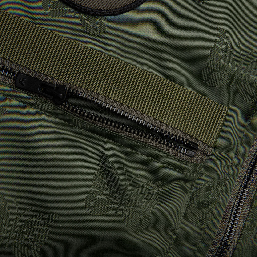 Papillon Jacquard Sateen Radio Vest - Olive - Image 5