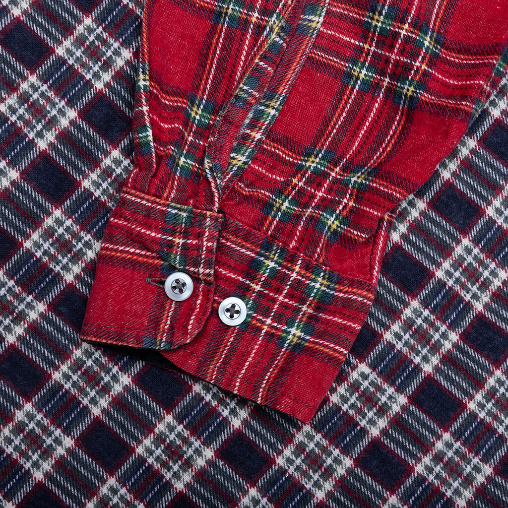 Ribbon Wide Flannel Shirt - Assorted - Image 5