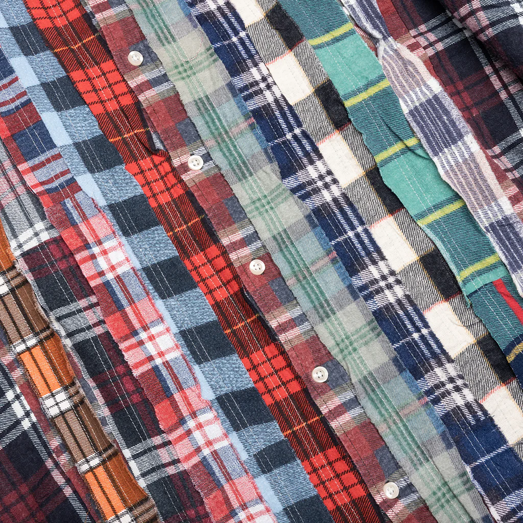 Ribbon Wide Flannel Shirt - Assorted - Image 5