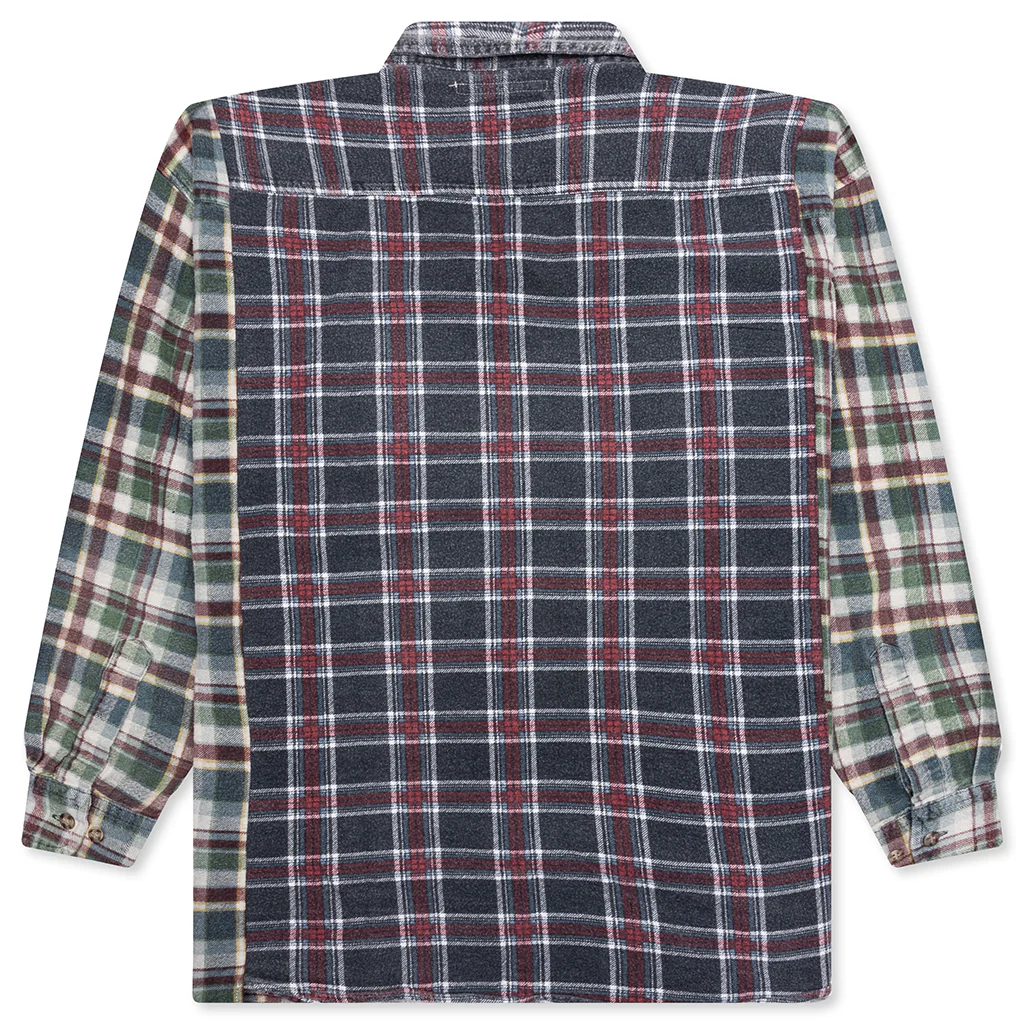 Ribbon Wide Flannel Shirt - Assorted - Image 2