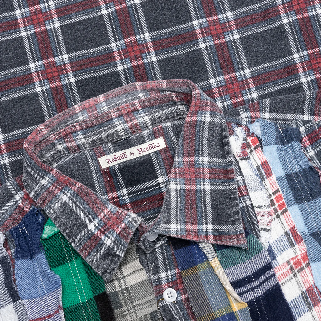 Ribbon Wide Flannel Shirt - Assorted - Image 3