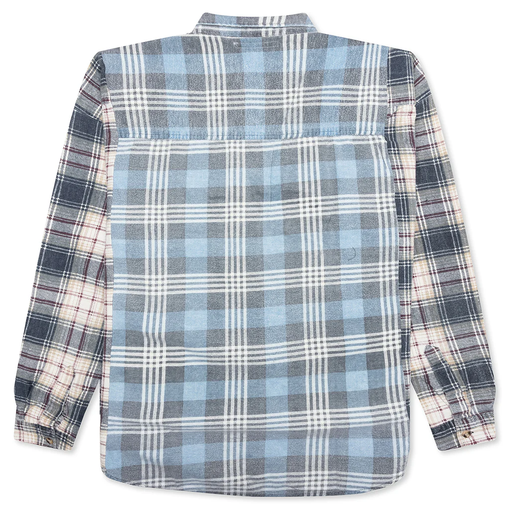 Ribbon Wide Flannel Shirt - Assorted - Image 2