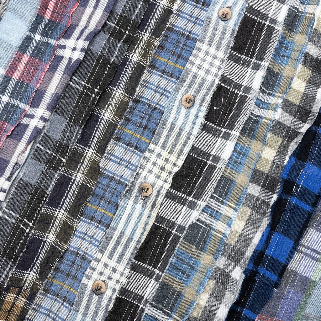 Ribbon Wide Flannel Shirt - Assorted - Image 4