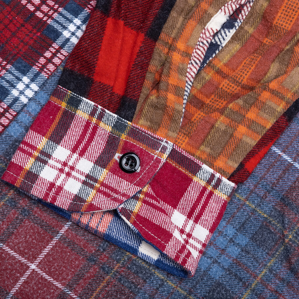 Straight Hem Flannel Shirt - Assorted - Image 5