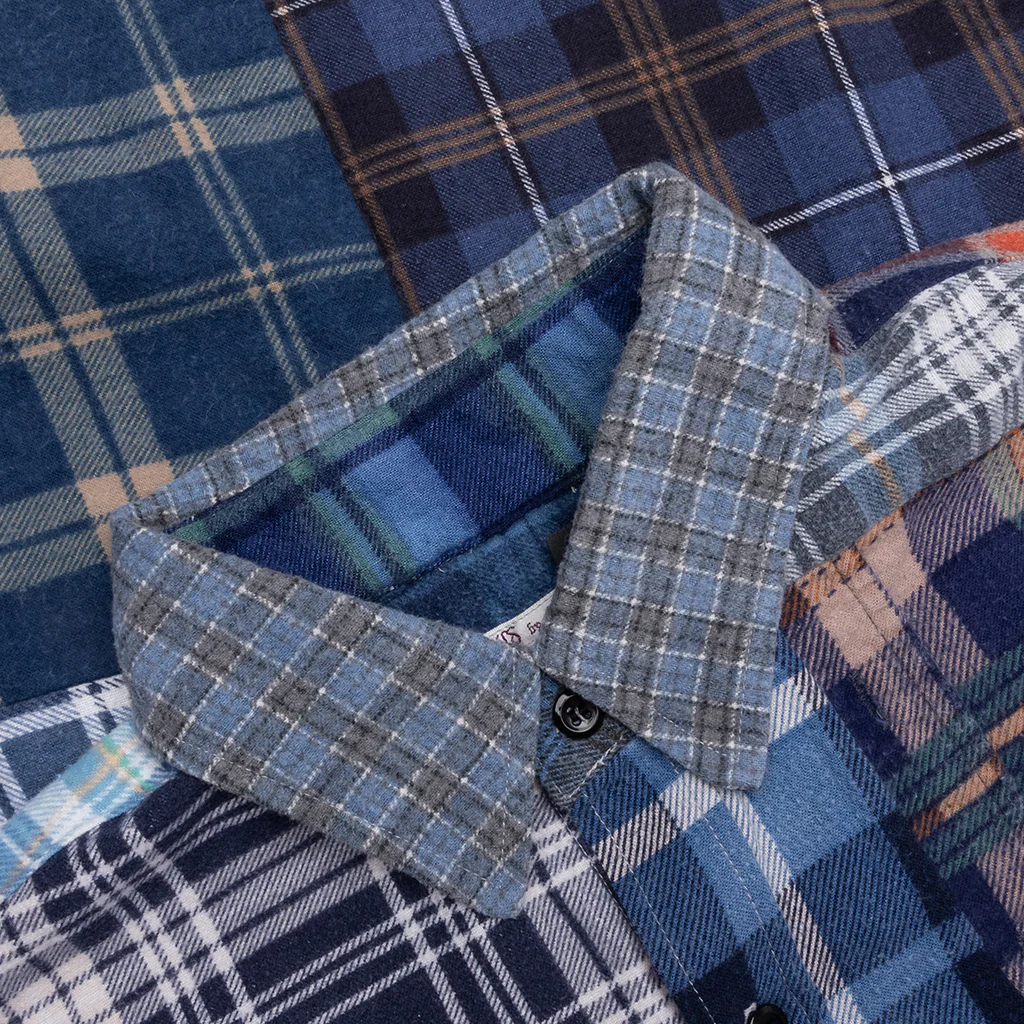 Straight Hem Flannel Shirt - Assorted - Image 3
