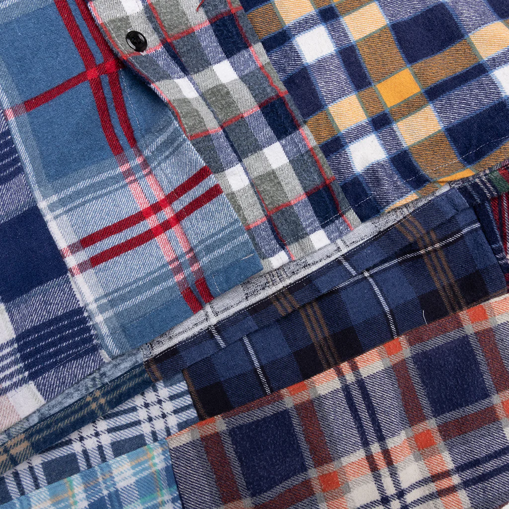 Straight Hem Flannel Shirt - Assorted - Image 5